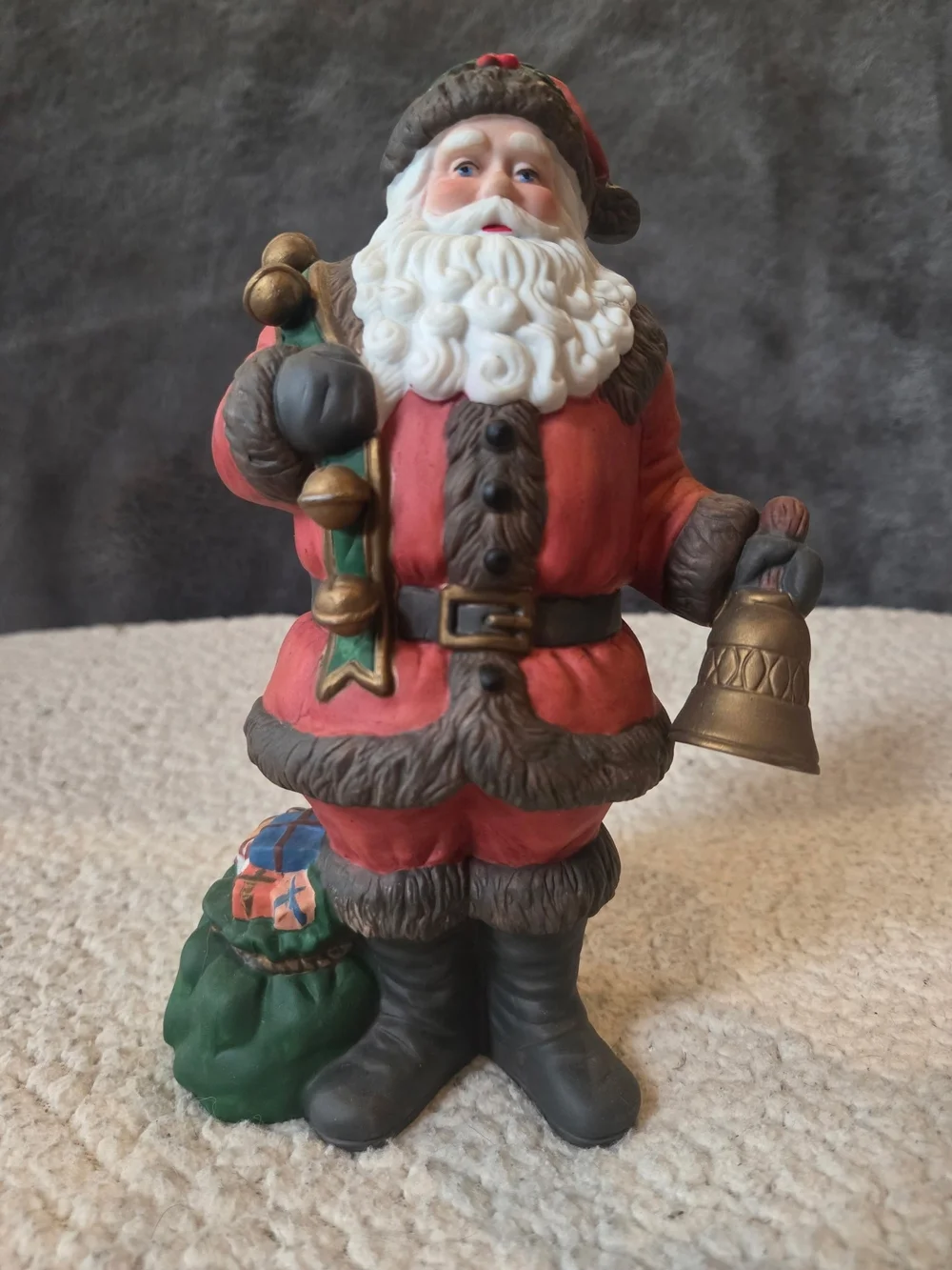Traditions Red Porcelain Collectible Santa Claus Figurine